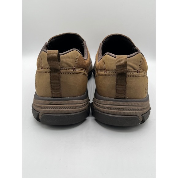Skechers Relaxed Fit Men Sz 14 Brown Leather Slip On Goodyear Shoes 204436 DSRT main image 8